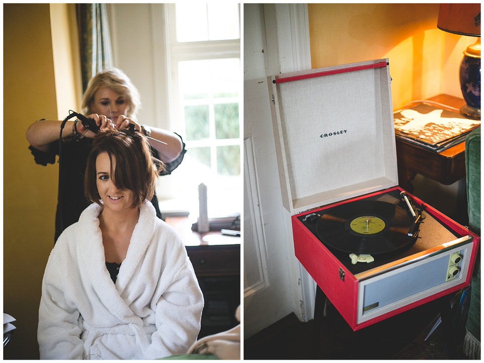 Red Vinyl record player