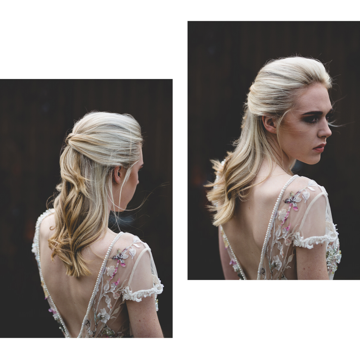 twisted ponytail bridal hairdo 