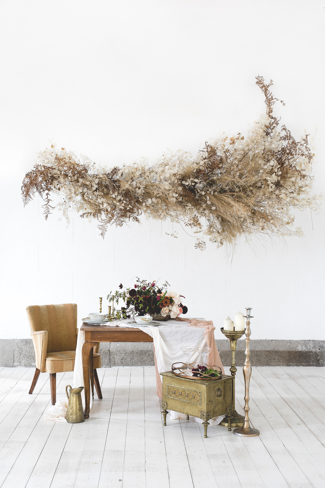 Dreamy Floral Cloud Installation at Horetown House