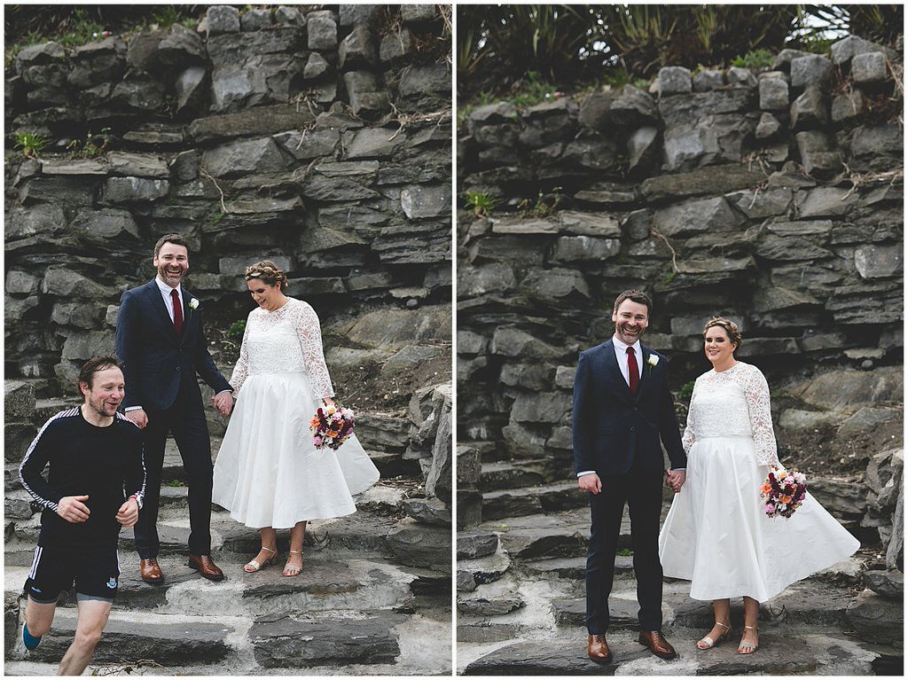 Portrait session photobombed by a jogger