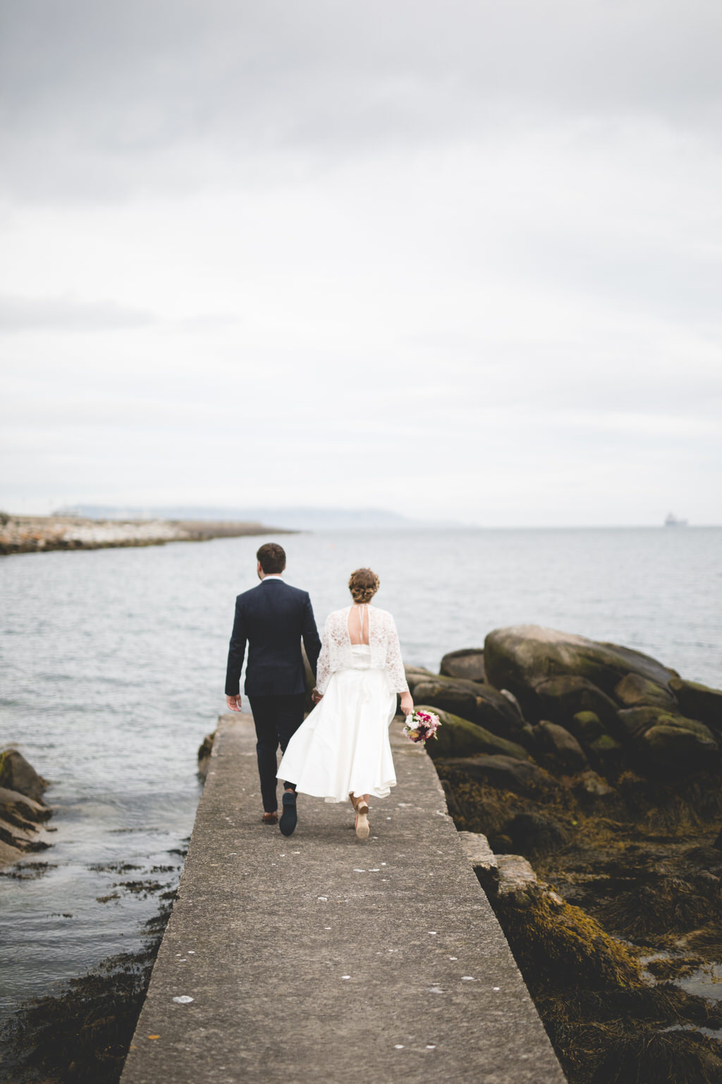 Summer seaside wedding portraits in Dublin